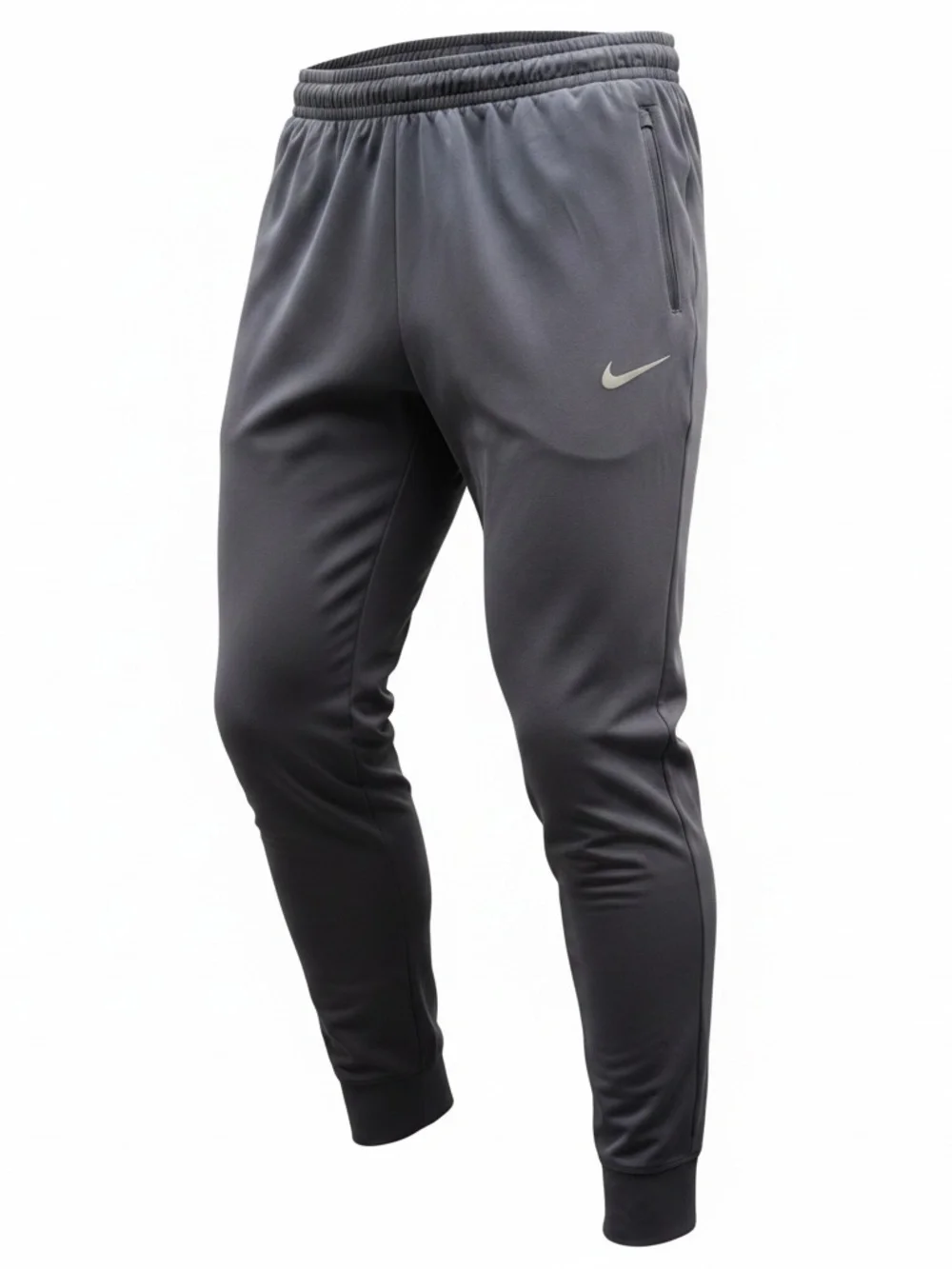 NIKE Dri-FIT Gray Tapered Track Pants Joggers Men’s XL Zip Ankle